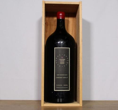 (1) 1998 Coopers Creek Reserve Cabernet Sauvignon/Merlot 6 litre, Hawkes Bay