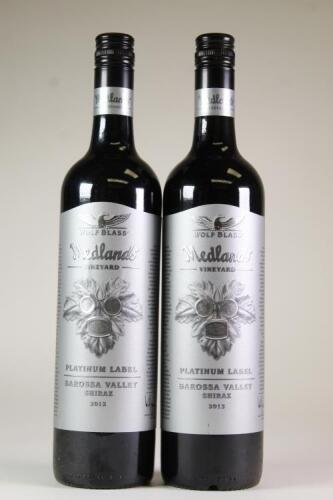 (2) 2012 Wolf Blass Platinum Label Shiraz, Barossa SA