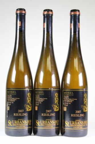 (3) 2007 Weingut St Urbans-Hof Riesling, Mosel Saar Ruwer