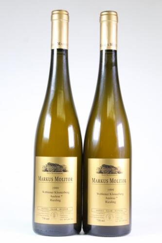 (2) 1999 Markus Molitor Wehlener Klosterberg Riesling Auslese, Mosel Saar Ruwer