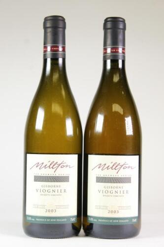 (2) 2003 Millton The Growers Series Briants Vineyard Viognier, Gisborne