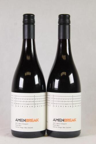 (2) 2017 Amen Break Zebra Vineyard Pinot Noir, Central Otago*&nbsp;