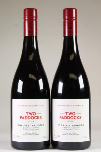 (2) 2016 Two Paddocks The First Paddock Pinot Noir, Gibbston