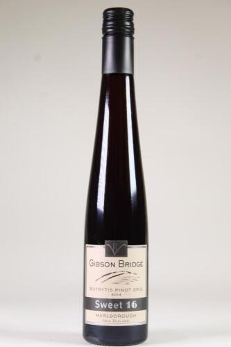 (1) 2014 Gibson Bridge Sweet 16 Botrytis Pinot Gris 375ml, Marlborough