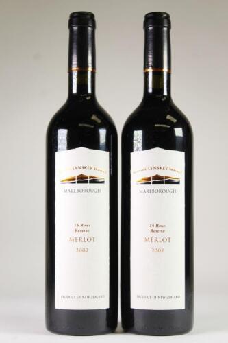 (2) 2002 Kathy Lynskey 15 Rows Reserve Merlot, Marlborough