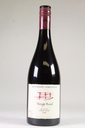 (1) 2016 Boundary Vineyards Kings Road Pinot Noir, Waipara
