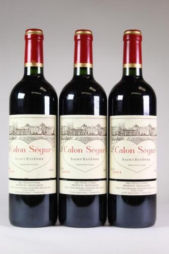 (3) 2004 Chateau Calon Segur 3eme Cru Classe, St Estephe