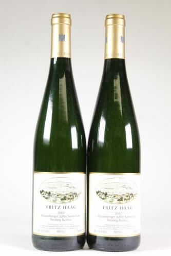 (2) 2005 Fritz Haag Brauneberger Juffer-Sonnenuhr Riesling Auslese Goldkapsel , Mosel Saar Ruwer