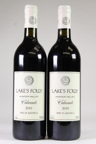 (2) 2010 Lake's Folly Cabernets, Hunter NSW