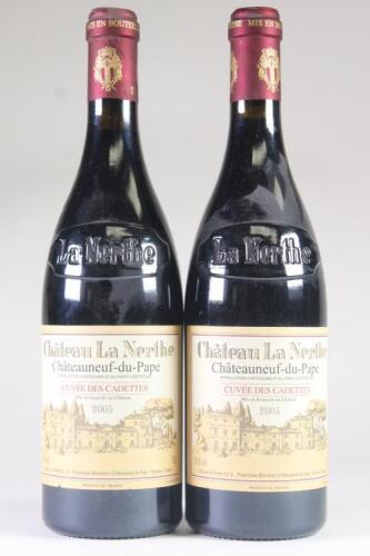 (2) 2005 Chateau La Nerthe Cuvee des Cadettes Chateauneuf du Pape