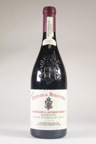(1) 2001 Chateau de Beaucastel Hommage a Jacques Perrin, Chateauneuf du Pape