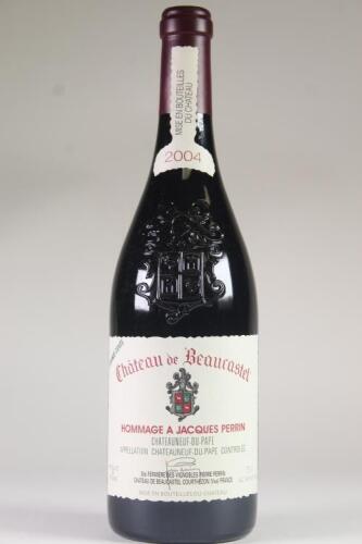 (1) 2004 Chateau de Beaucastel Hommage a Jacques Perrin Chateauneuf du Pape