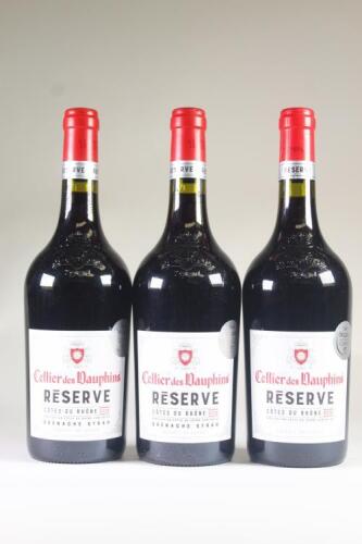 (3) 2018 Cellier des Dauphins Reserve Cotes du Rhone