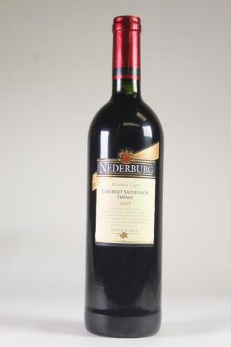 (1) 2005 Nederburg Cabernet Sauvignon/Shiraz, Western Cape South Africa
