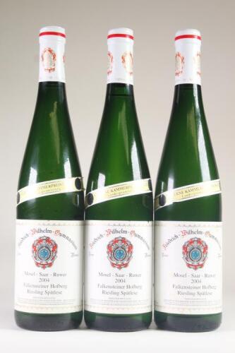 (3) 2004 Friedrich Wilhelm Gymnasium Falkensteiner Hofberg Riesling Spatlese, Mosel Saar Ruwer