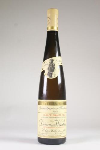 (1) 2002 Domaine Weinbach Cuvee Laurence Furstentum Grand Cru Gewurztraminer