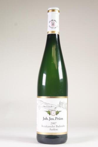 (1) 2007 Joh. Jos. Prum Bernkasteler Badstube Riesling Auslese, Mosel Saar Ruwer