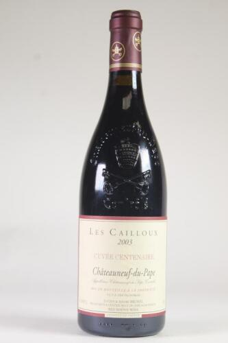 (1) 2003 Lucien et Andre Brunel les Cailloux Cuvee Centenaire Chateauneuf du Pape