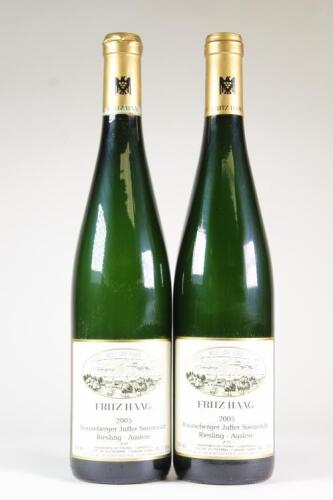 (2) 2005 Fritz Haag Brauneberger Juffer-Sonnenuhr Riesling Auslese # 9, Mosel Saar Ruwer