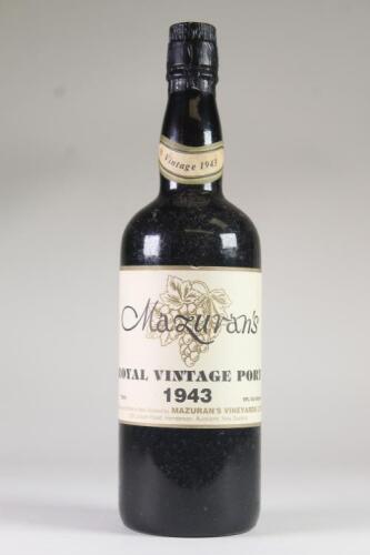 (1) 1943 Mazuran's Royal Vintage Port