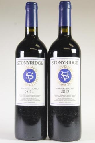 (2) 2012 Stonyridge Vineyard Larose, Waiheke