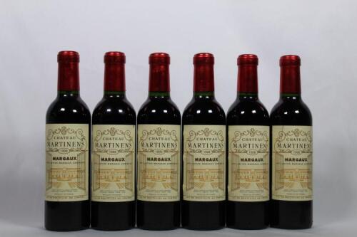 (6) 1998 Chateau Martinens 375ml, Margaux