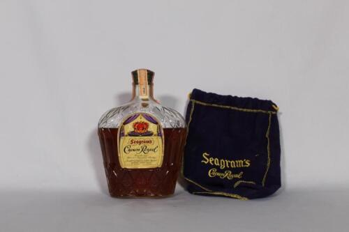 (1) Seagrams Crown Royal Blended Whiskey, Canada (1950s Bottling)