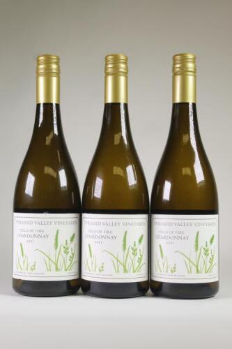 (3) 2011 Pyramid Valley Vineyards Field of Fire Chardonnay, Waikari