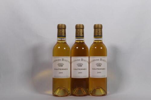 (3) 2009 Carmes de Rieussec 375ml