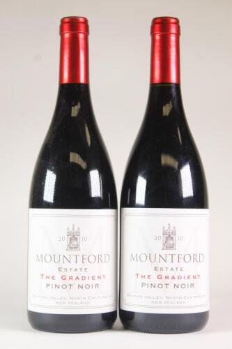 (2) 2010 Mountford The Gradient Pinot Noir, North Canterbury *