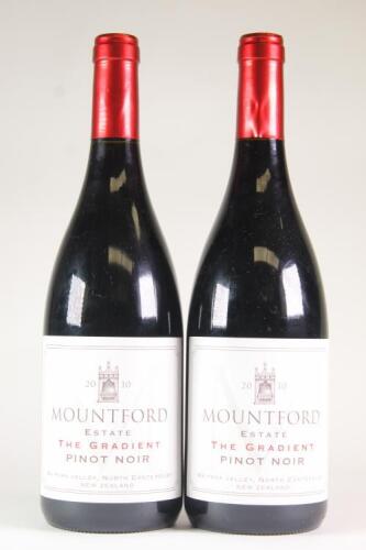 (2) 2010 Mountford The Gradient Pinot Noir, North Canterbury *