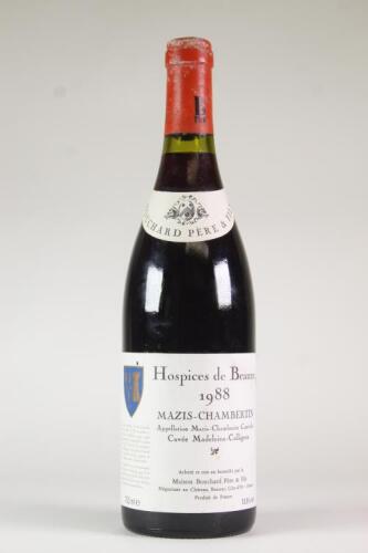 (1) 1988 Hospice de Beaune Bouchard Cuvee Madeleine-Collignon Mazis Chambertin Grand Cru, Cote de Nuits