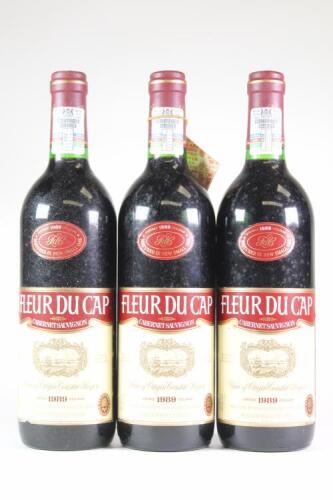 (3) 1989 Fleur du Cap Cabernet Sauvignon, Coastal Region South Africa