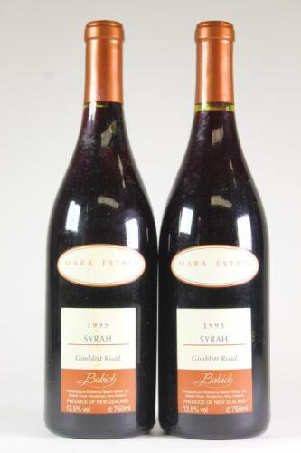 (2) 1995 Babich Mara Estate Syrah, Hawkes Bay