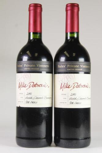 (2) 2006 Bales' Private Vintners Mike Dubrovic Merlot/Cabernet Sauvignon, Stellenbosch South Africa