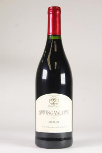 (1) 2004 Spring Valley Merlot, Coastal Region South Africa