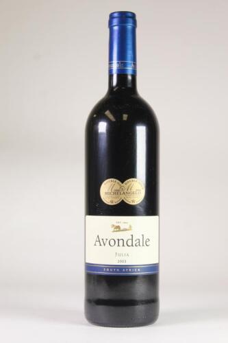 (1) 2003 Avondale Julia Cabernet Sauvignon/Merlot, Paarl South Africa