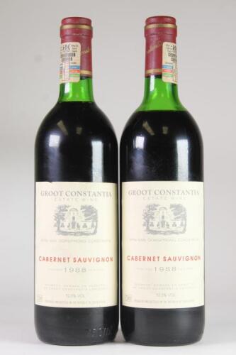 (2) 1988 Groot Constantia Cabernet Sauvignon, Paarl South Africa