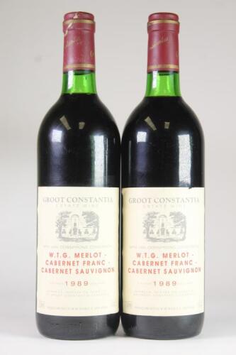 (2) 1989 Groot Constantia Merlot/Cabernet Franc/Cabernet Sauvignon, Paarl South Africa
