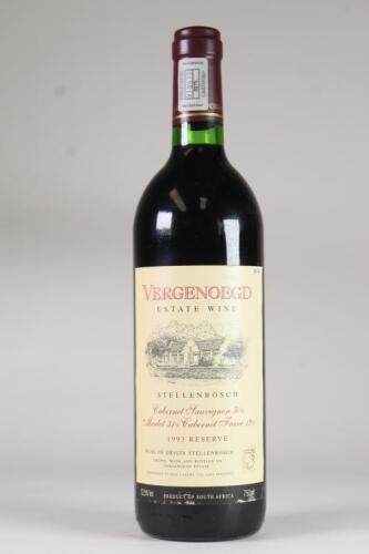 (1) 1993 Vergenoegd Reserve, Stellenbosch South Africa