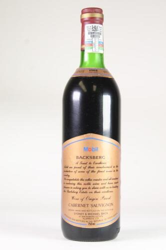(1) 1988 Backsberg Estate Cellars Cabernet Sauvignon, Paarl South Africa