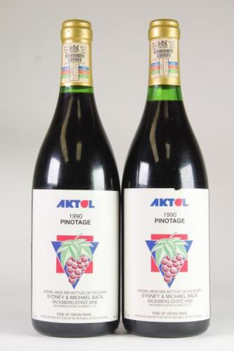 (2) 1990 Backsberg Estate Cellars Pinotage, Paarl South Africa