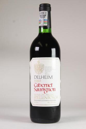 (1) 1989 Delheim Cabernet Sauvignon, Stellenbosch South Africa