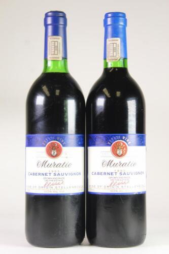 (2) 1993 Muratie Cabernet Sauvignon, Stellenbosch South Africa