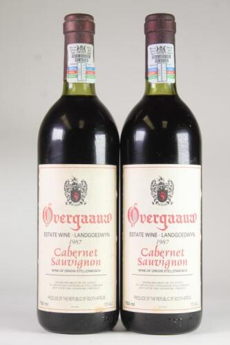 (2) 1987 Overgaauw Cabernet Sauvignon, Stellenbosch South Africa