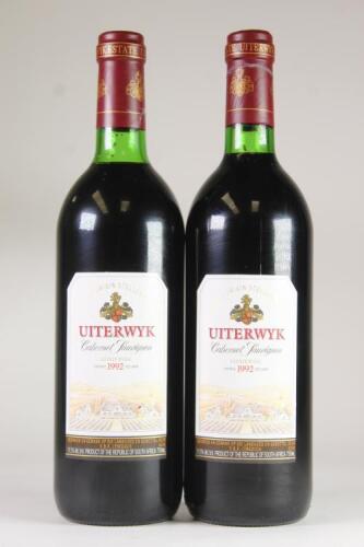 (2) 1992 Uiterwyk Cabernet Sauvignon, Stellenbosch South Africa