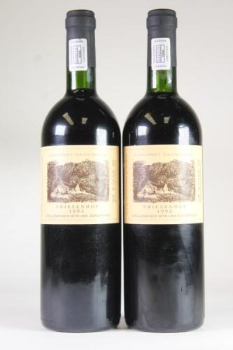 (2) 1994 Vriesenhof Cabernet Sauvignon, Stellenbosch South Africa