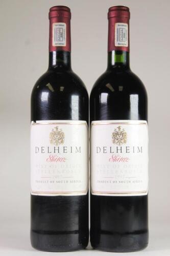 (2) 1997 Delheim Shiraz, Stellenbosch South Africa