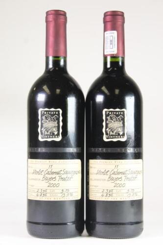 (2) 2000 Private Vintners Beyers Truter Merlot/Cabernet Sauvignon, Western Cape South Africa
