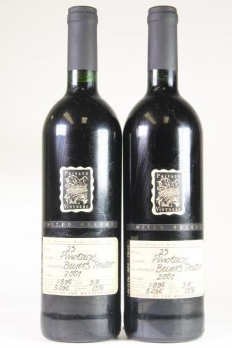 (2) 2001 Private Vintners Beyers Truter Pinotage, Western Cape South Africa